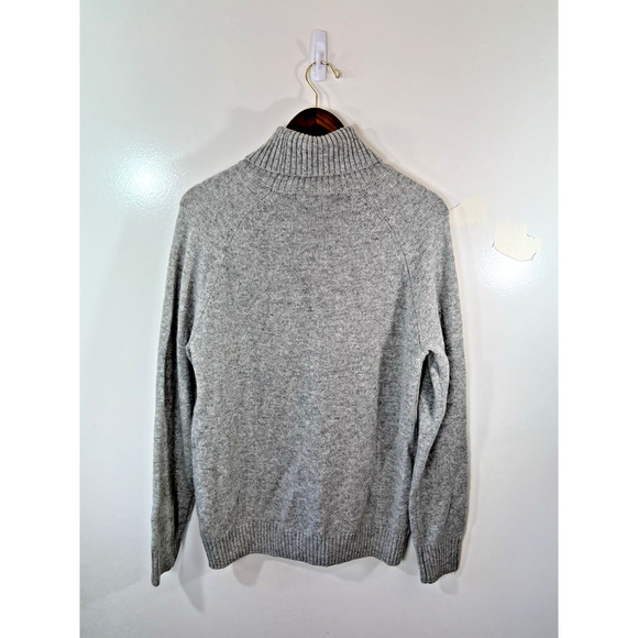 Lachlan Womens Merino Wool Turtleneck Sweater Gray Size M Understated Minimalism - Picture 2 of 6